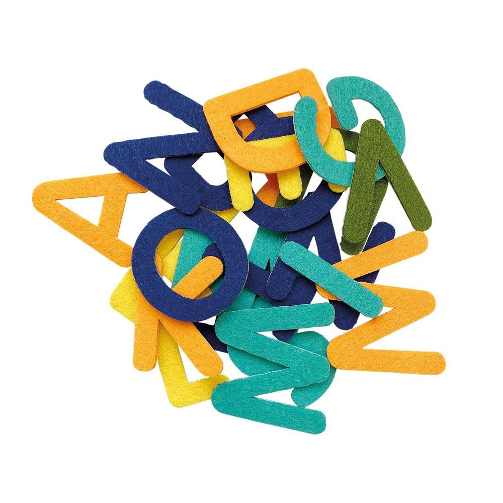 Roth Schultüte Filzbuchstaben, gelb-blau-grün
