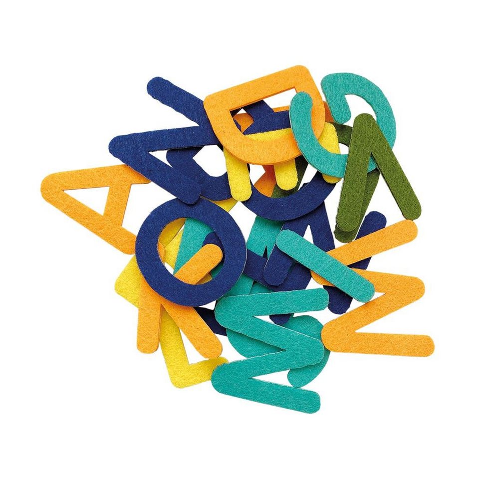 Roth Schultüte Filzbuchstaben, gelb-blau-grün