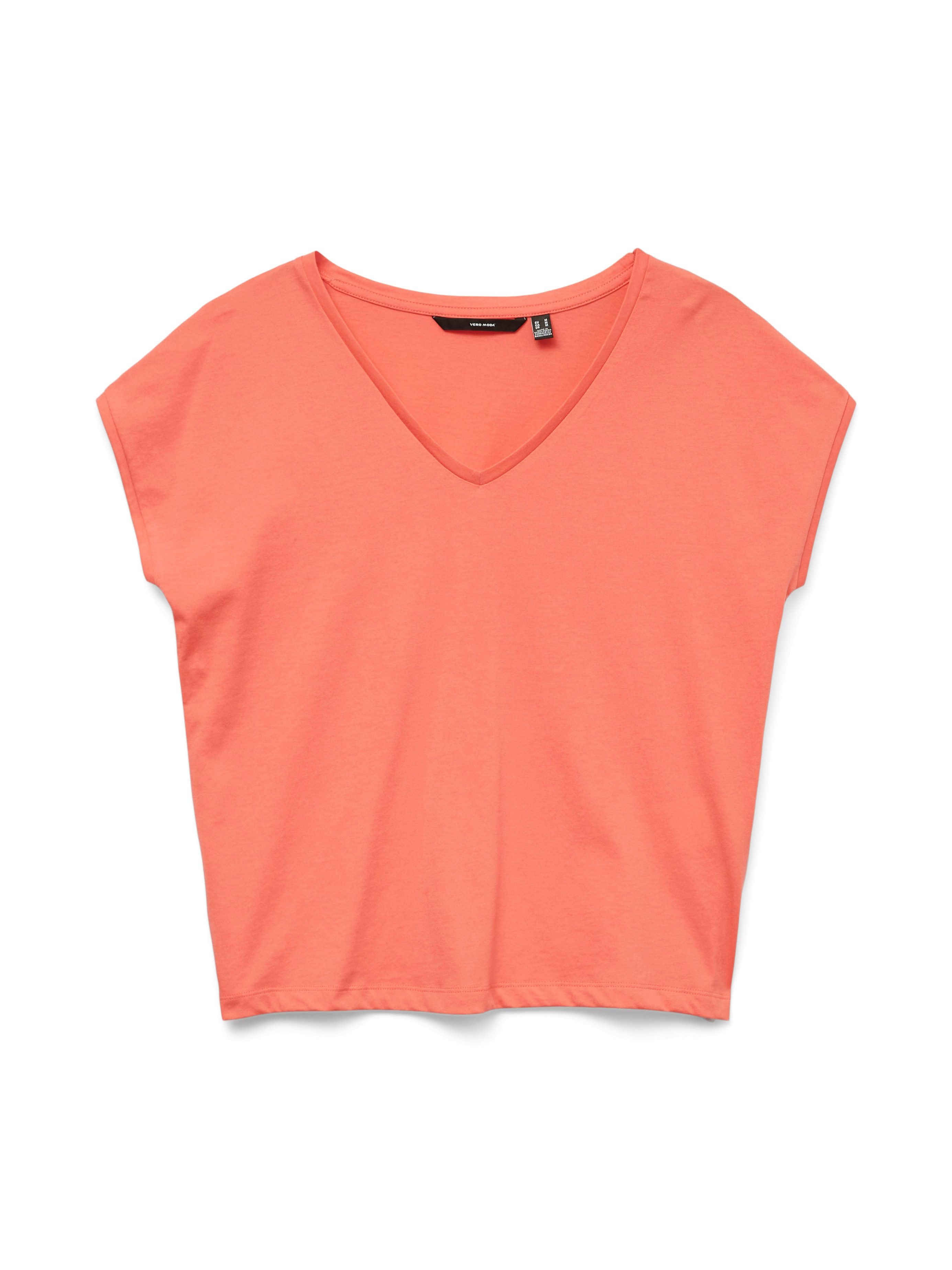 Vero Moda Kurzarmshirt VMLUNA SS V-NECK TEE JRS NOOS