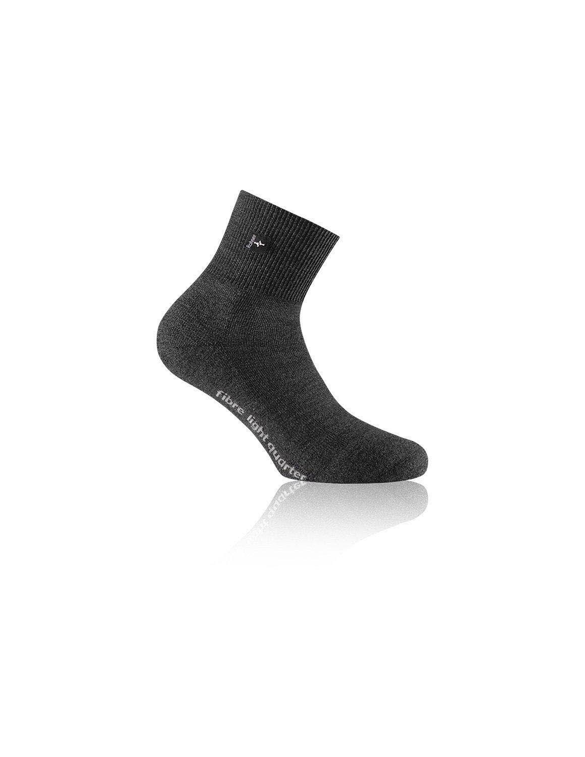 Rohner Socks Stulpensocken fibre light quarter Schwarz Denim