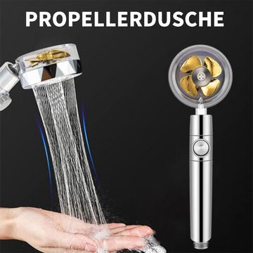 liebtech Handbrause Duschkopf Hochdruck Handbrause Wassersparend, (Duschbrause 360 Drehbar inkl Filter), Hergestellt aus ABS-Material und Edelstahl-Panel