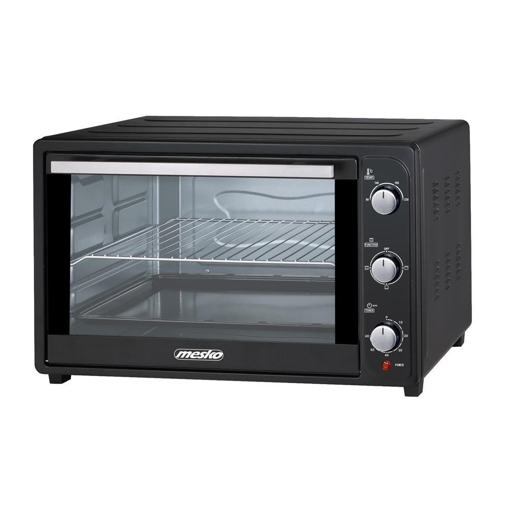 Mesko Minibackofen MS 6021 Mini-Backofen 66 L, XXL Fassungsvermögen: 66 L, 2200 W, Ober- und Unterhitze, Timer