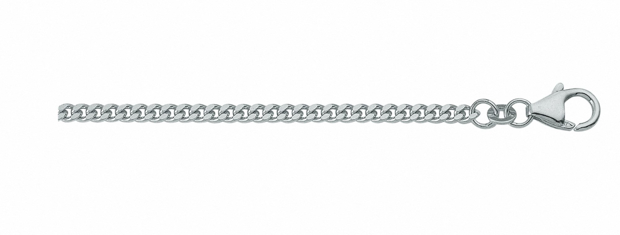 Adelia´s Silberkette Damen 925 Silber Flach Panzer Halskette Ø 1,4 mm, Silberschmuck für Damen