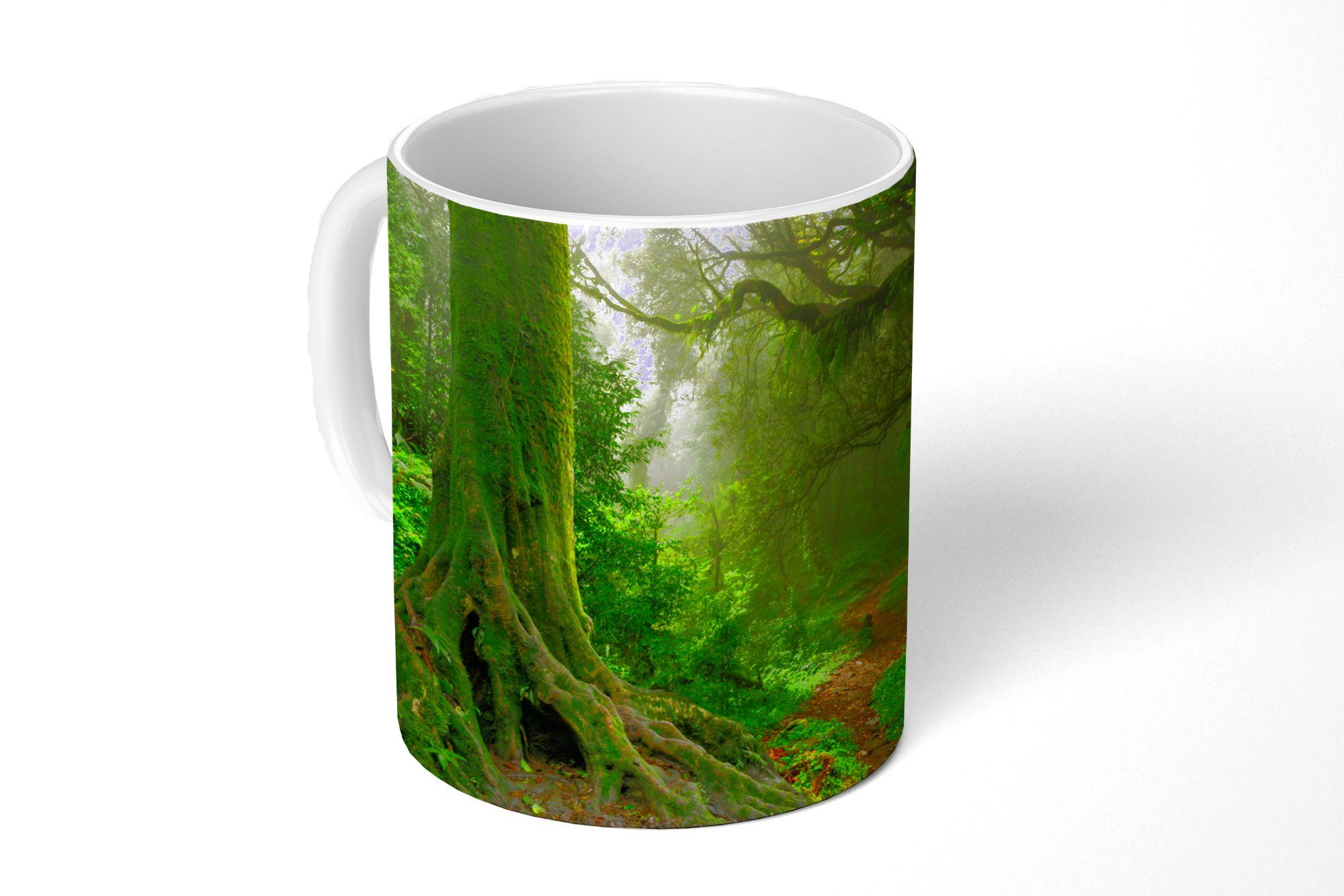 MuchoWow Tasse Dschungel - Grün - Asien, Keramik, Kaffeetassen, Teetasse, Becher, Teetasse, Geschenk