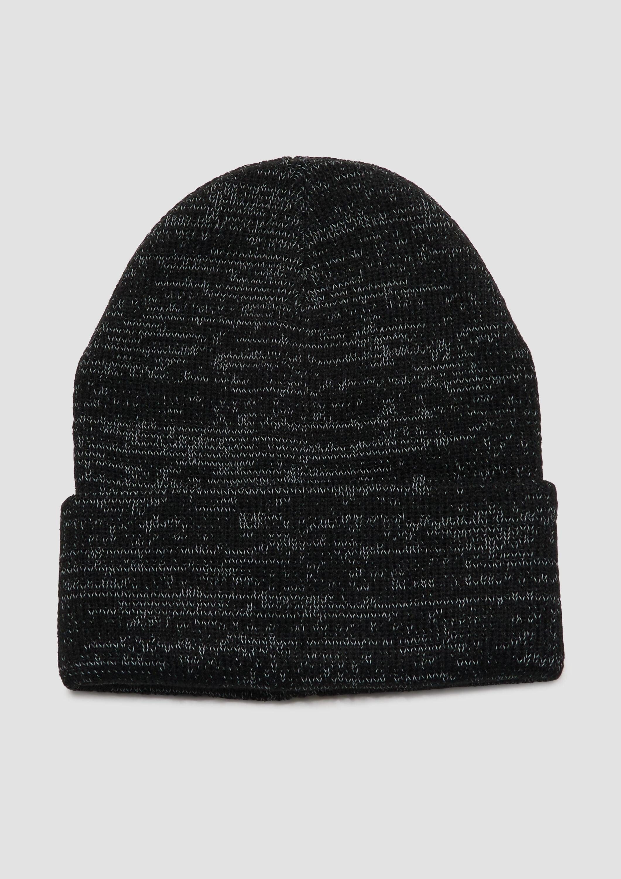 s.Oliver Strickmütze Mütze Unisex Strickmütze mit reflektierendem Garn