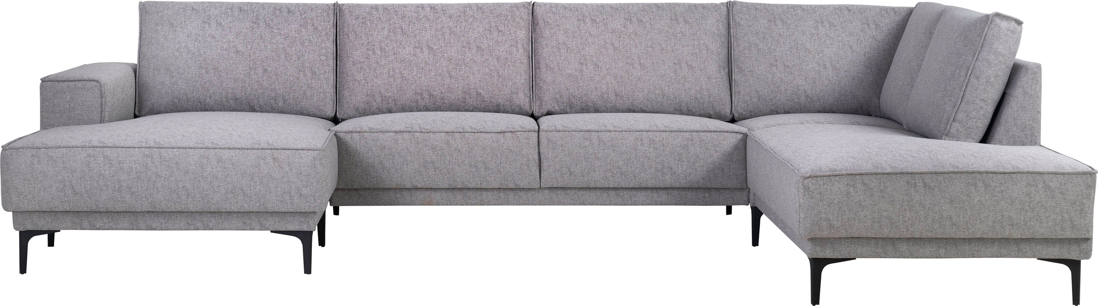 Places of Style Wohnlandschaft "XXL Sofa Oland, Struktur, Flachgewebe, Luxu günstig online kaufen