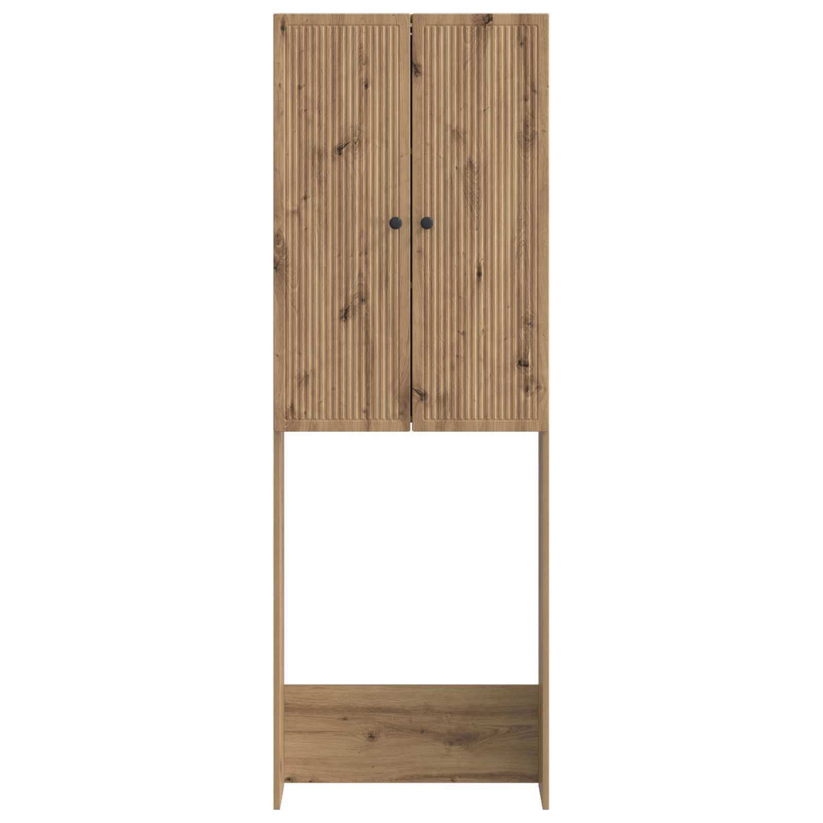 vidaXL Badezimmerspiegelschrank Toilettenschrank EDE Artisan-Eiche 66 x 25,5 x 190 cm