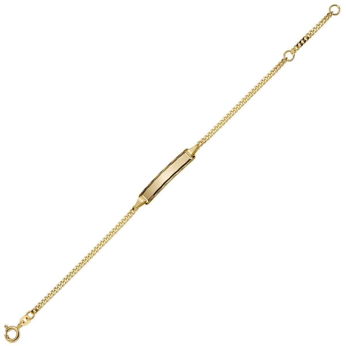 Goldarmband Identbändchen Armband, 585 Gelbgold, 16cm