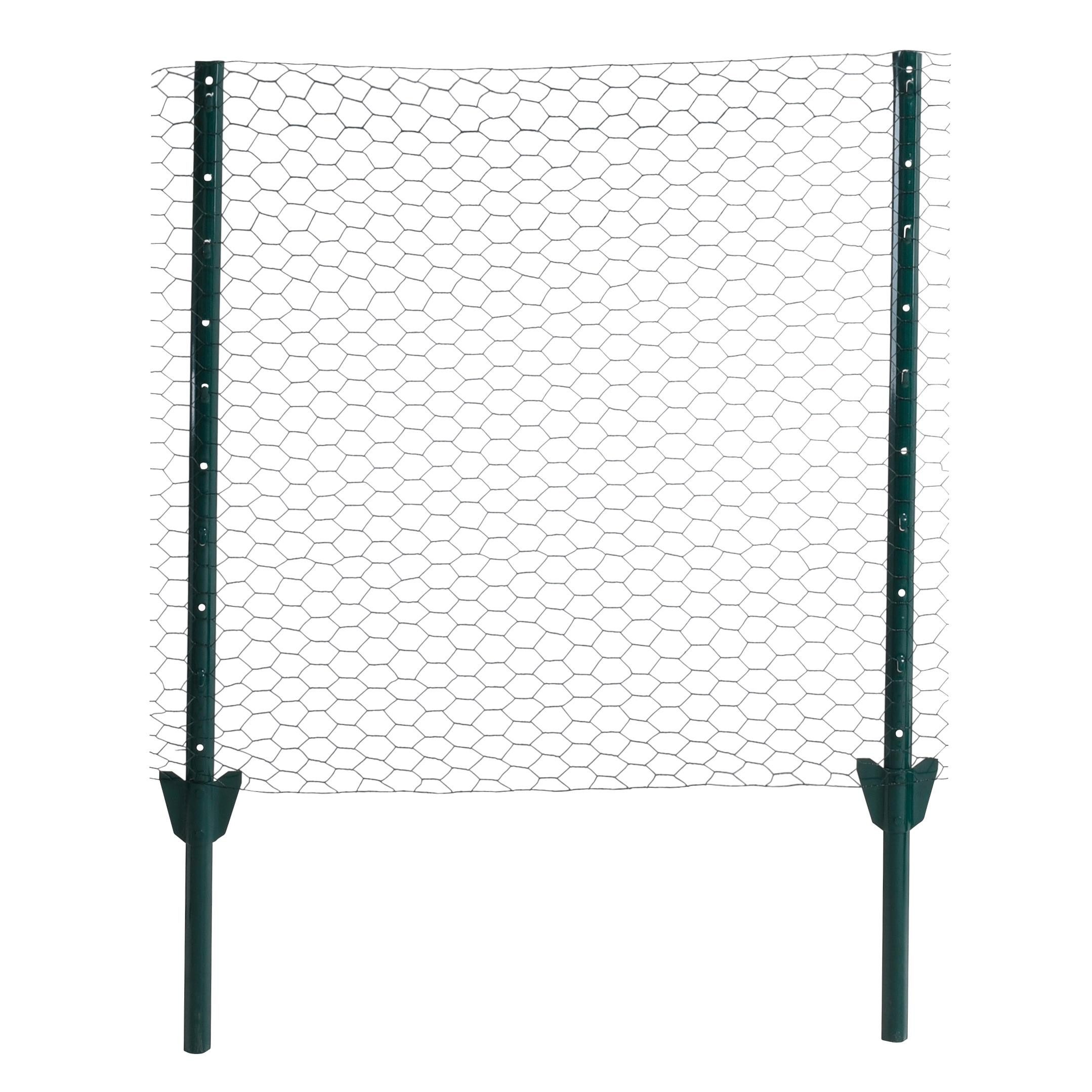 ESTEXO Gartenzaun Zaunset Sechseckgeflecht Zaun Draht 1,00 x 10 m Komplett-Set Drahtza