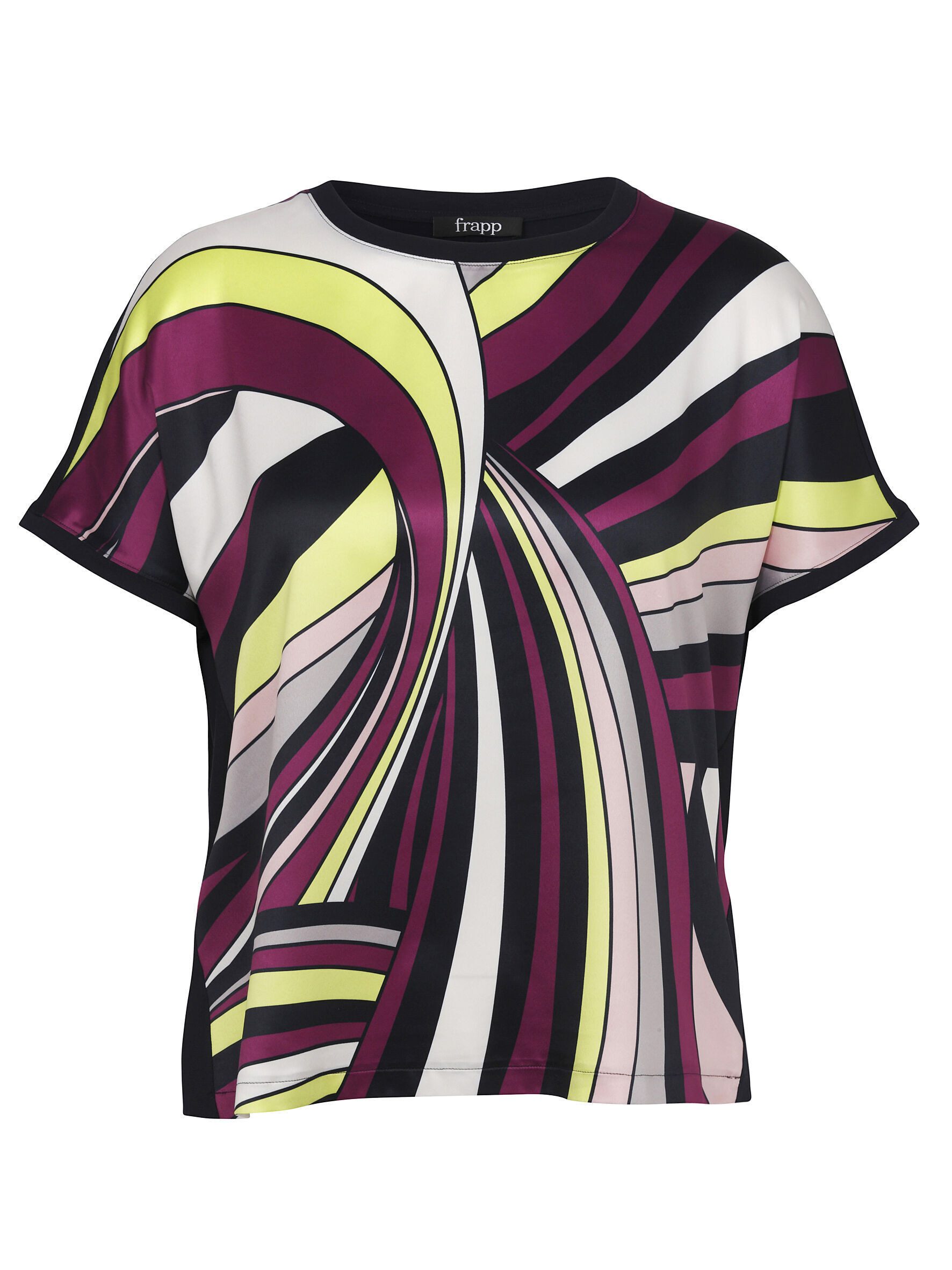 FRAPP Kurzarmbluse (1-tlg) Große Größen