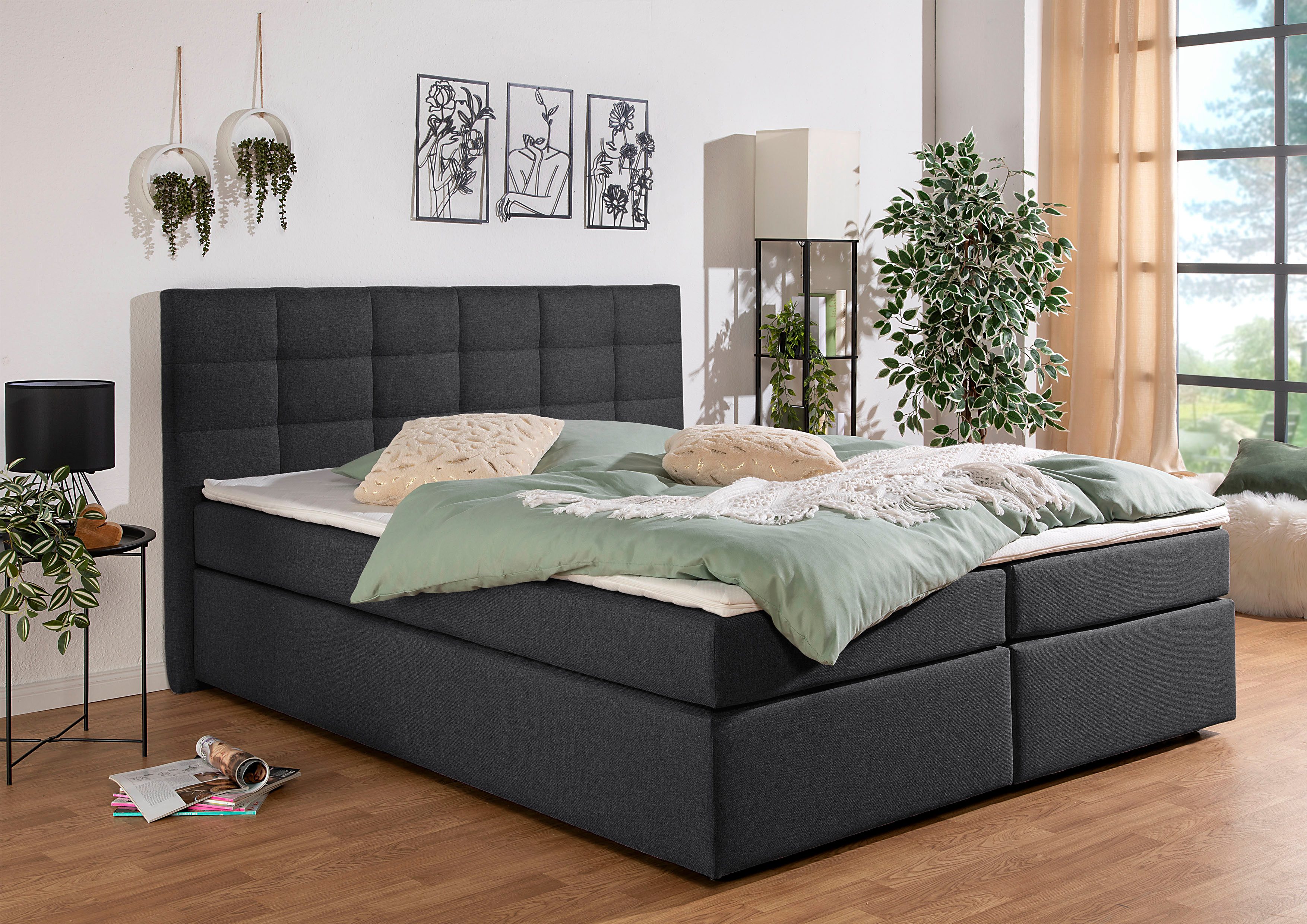 Home affaire Boxbett Carde, wahlweise mit Bettkasten, in H2, H3 & H4 erhältlich
