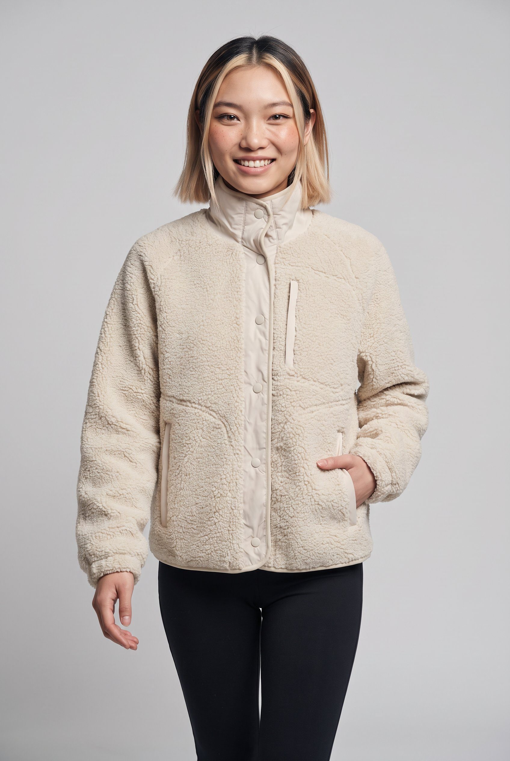 ONLY Plüschjacke ONLCARMEN TEDDY JACKET OTW Kunstfaser