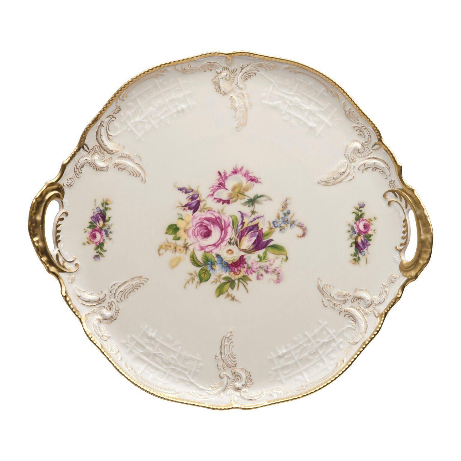 Rosenthal Tortenplatte Rosenthal Sanssouci Elfenbein Torten- & Kuchenplatte, Porzellan, Porzellan