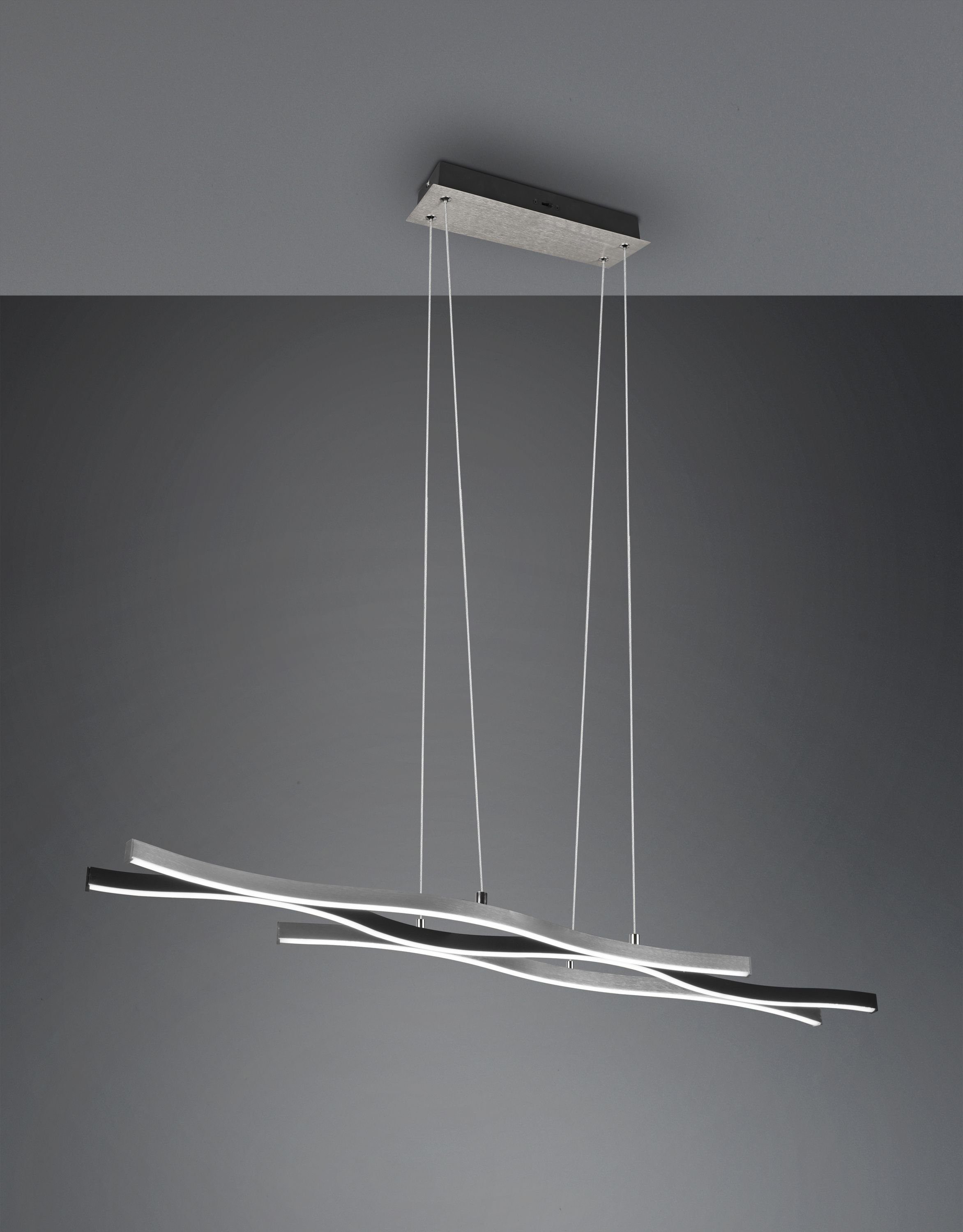 TRIO Leuchten Pendelleuchte TRIO-Leuchten Pendelleuchte BLAZE BHT 107.50x150x15.50 cm grau