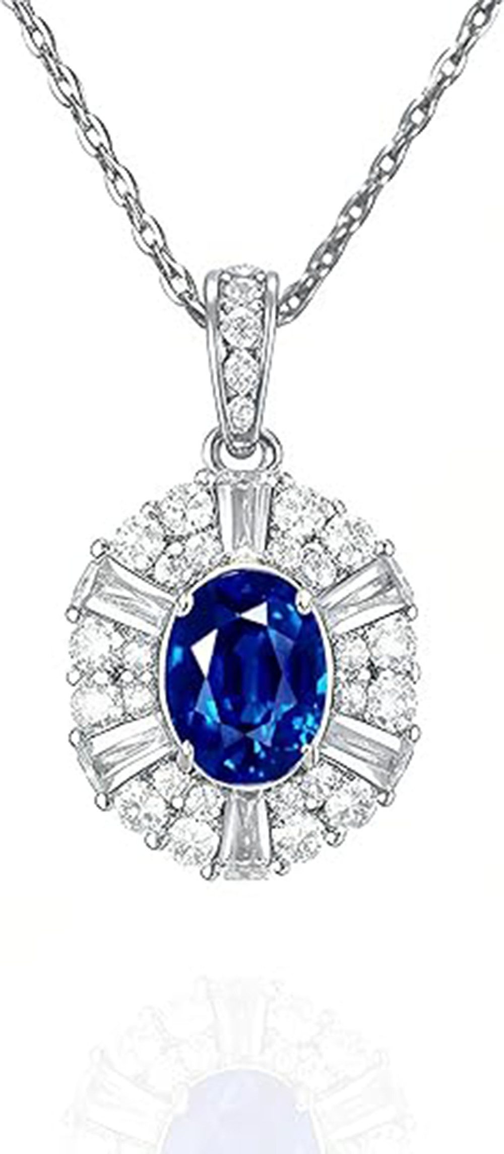 Jumpeak Kette mit Anhänger 2ct,Halskette damen,Diamond,halskette mädchen,Anhänger-Halskette, Liebes geschenk für sie,Geschenk ideen für frau,Geschenk schwester