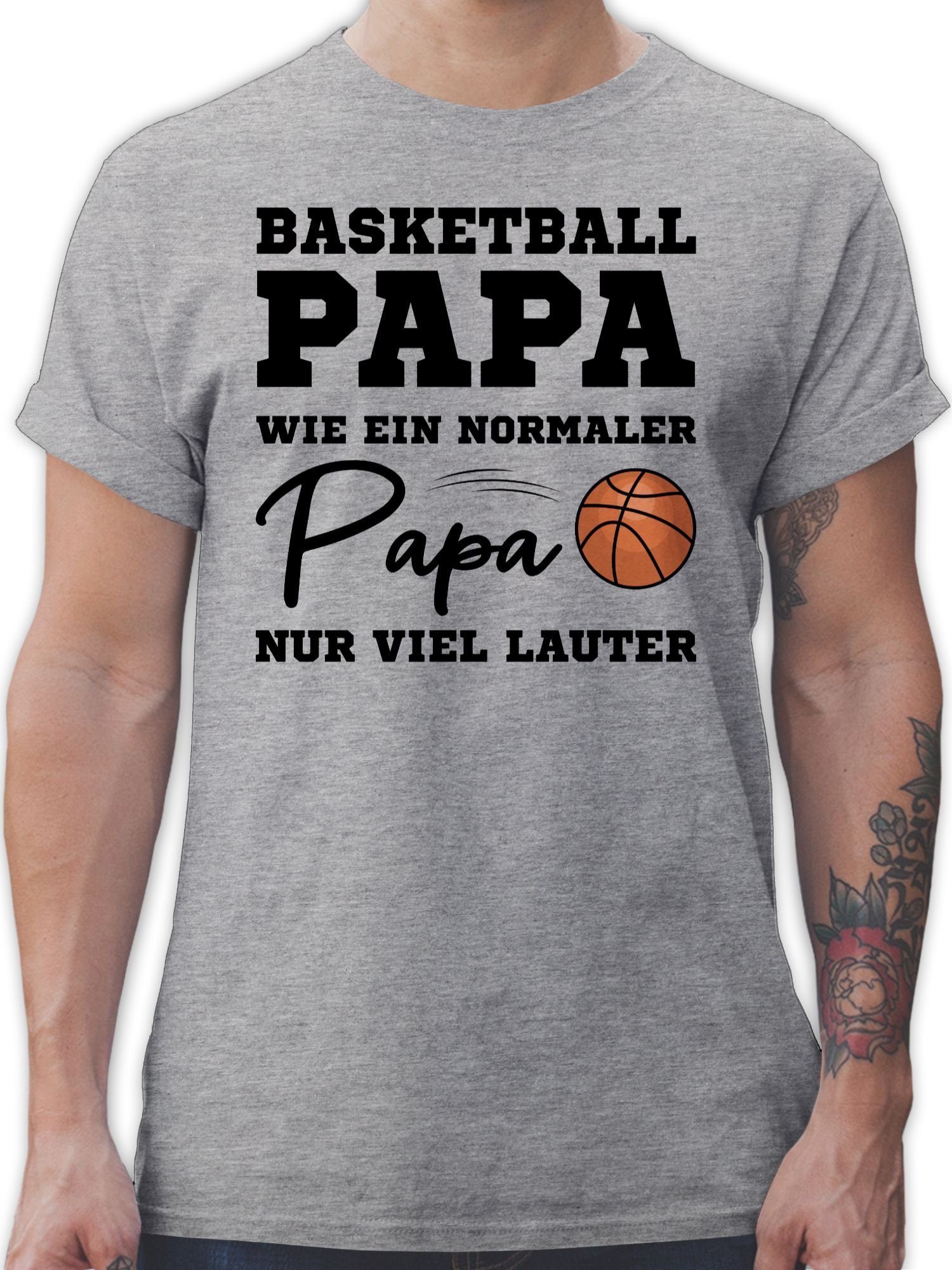 Shirtracer T-Shirt »Basketball Papa wie ein normaler Papa nur viel lauter - Basketball  Trikot Ersatz - Herren Premium T-Shirt« herrentag t-shirt - shirt herren  papa