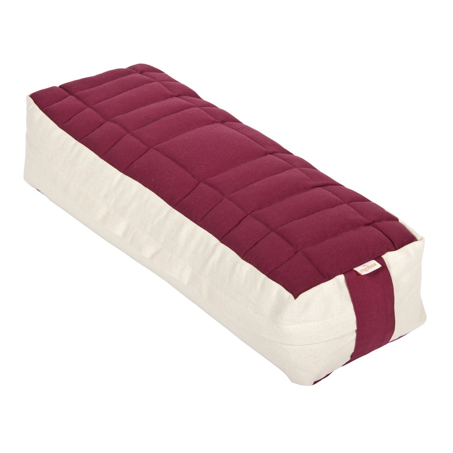 aubergine natur bequeme yogabox extra Sitzfläche Yogakissen Rechteckbolster Premium, Pilates Yoga / und