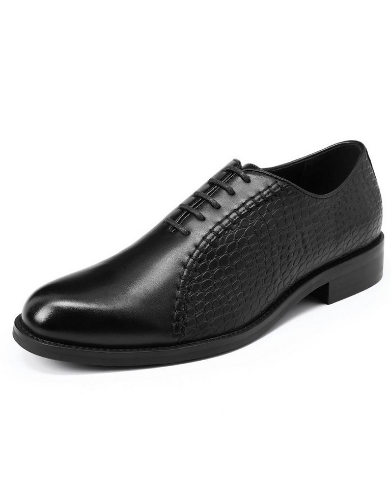 Allthemen Schnürschuh Herren Business Schnürschuhe mit Krokoprägung Klassisch Oxford