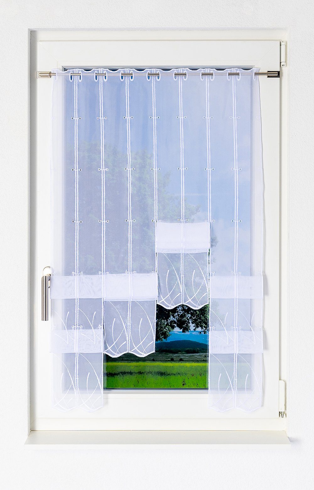 Panneaux Panneaux Abstrakta, LYSEL®, (1 St), transparent, HxB 145x46.8cm weiß | Fertiggardinen