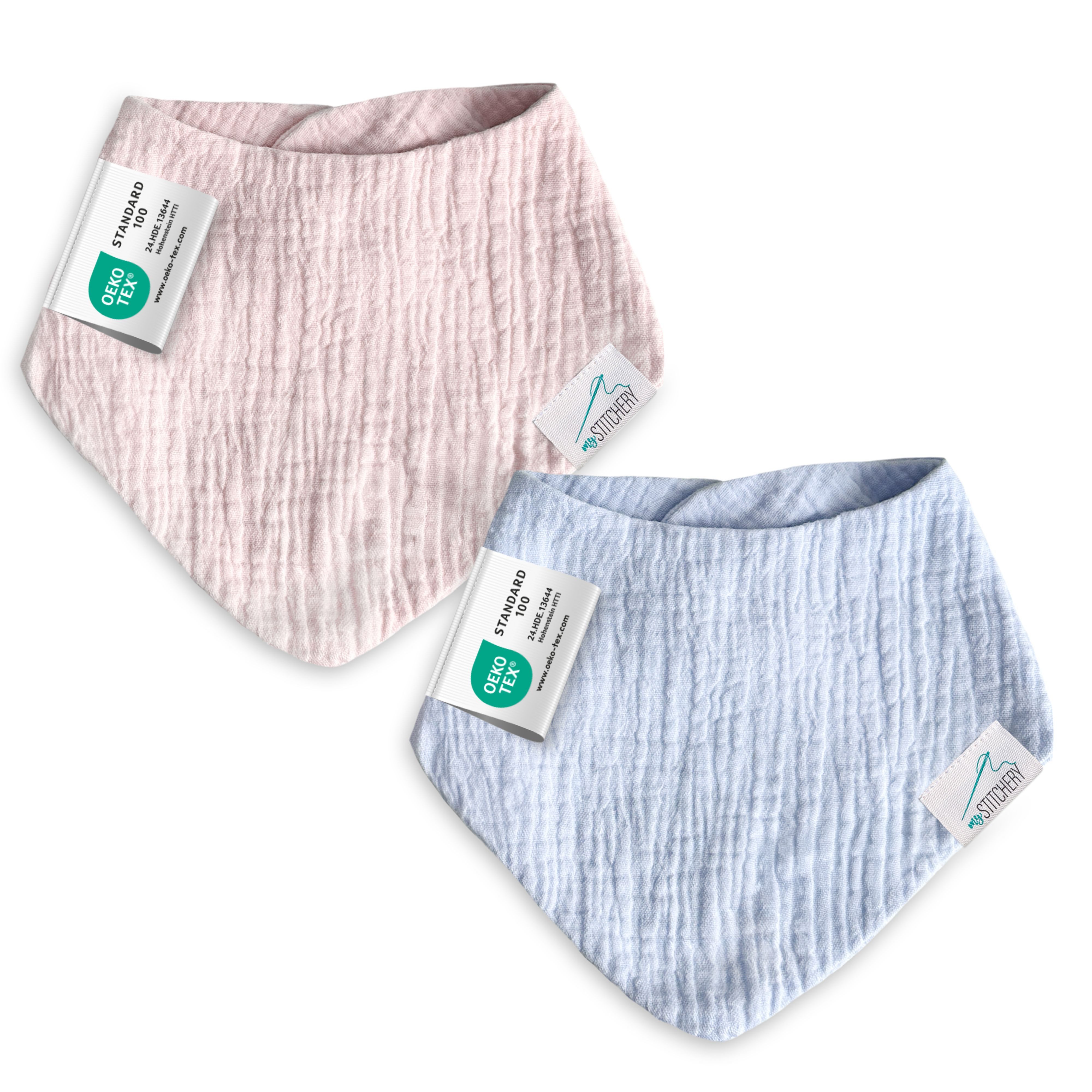 Lätzchen Baby mit Oeko-TEX® Standard 100 - Sabberlätzchen aus weichem Musselin