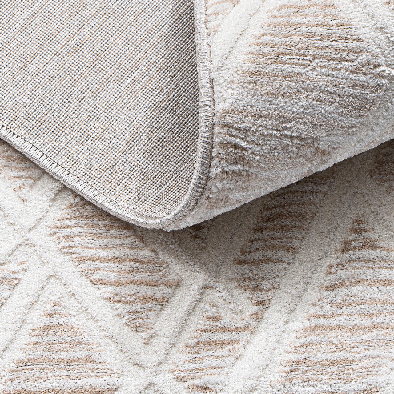 Sehrazat Teppich Moda 1320, auch als Läufer, rechteckig, Höhe: 11 mm, Kurzflor, grafisches Hoch Tief Muster, Wohnzimmer