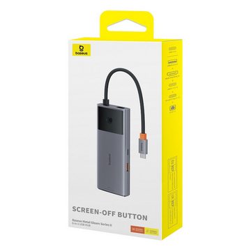 Baseus USB-HUB 6in1 USB-A/USB-C/USB-C PD/HDMI/RJ45 – schwarz USB-Adapter