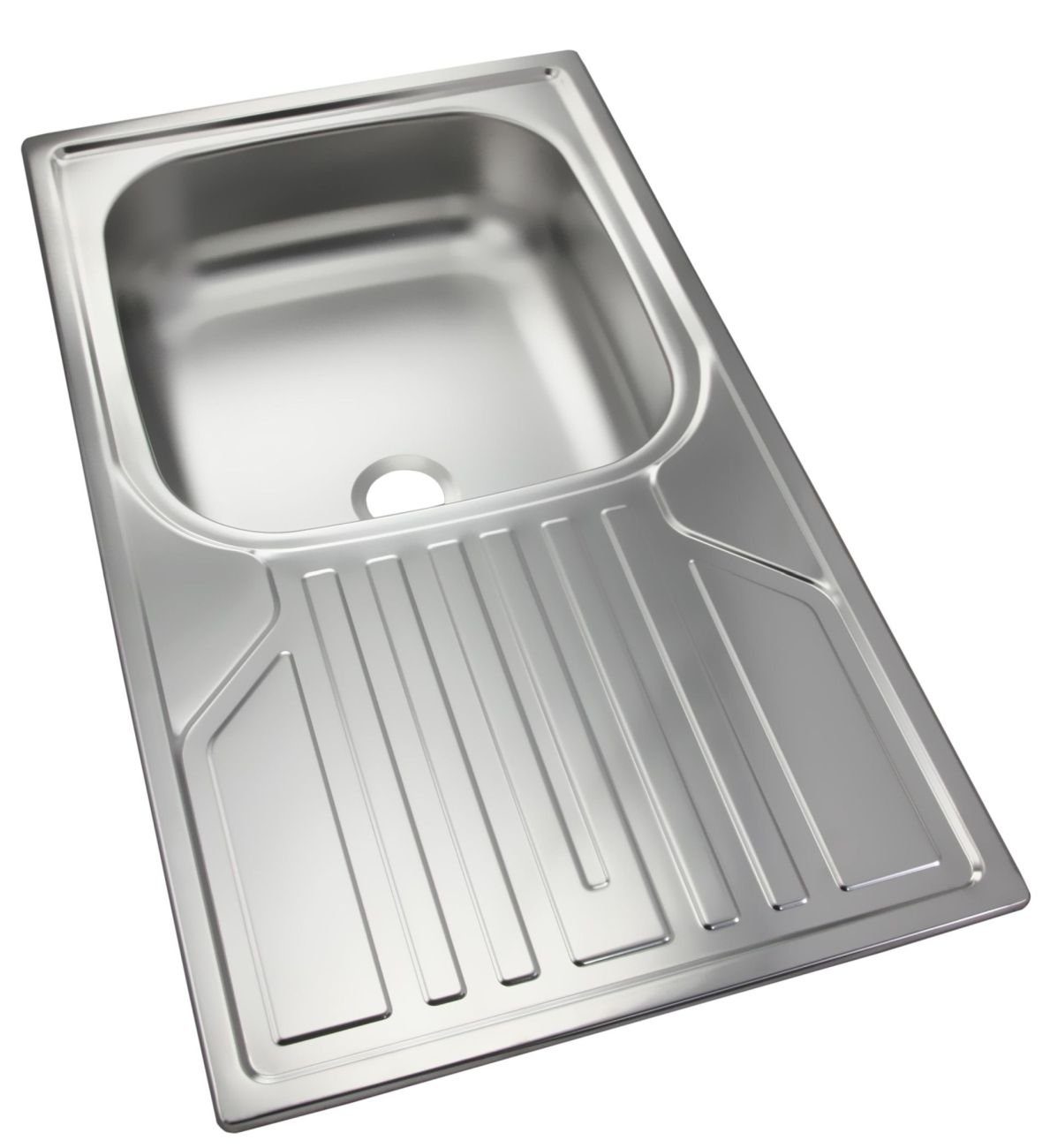 Deante Edelstahlspüle ZELB0110, rechteckig, Komplett-Set, Küchenspüle inkl. Spültischarmatur
