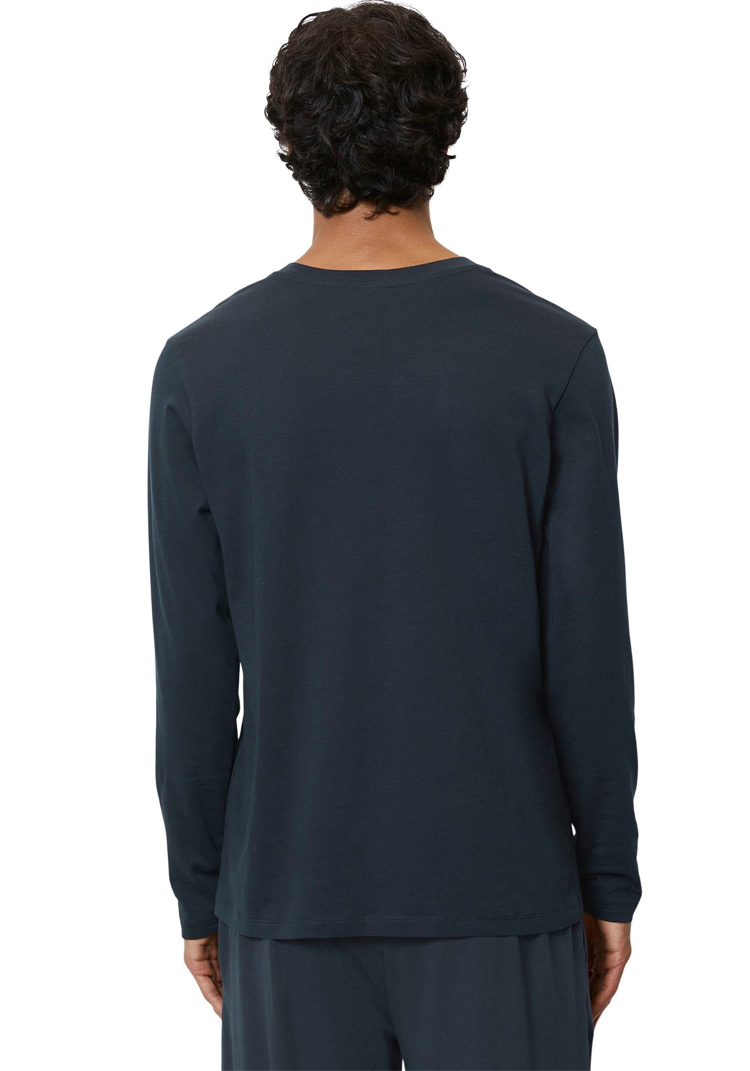 Marc O'Polo Pyjamaoberteil Mix & Match Cotton mit Langarm und Logoprägung