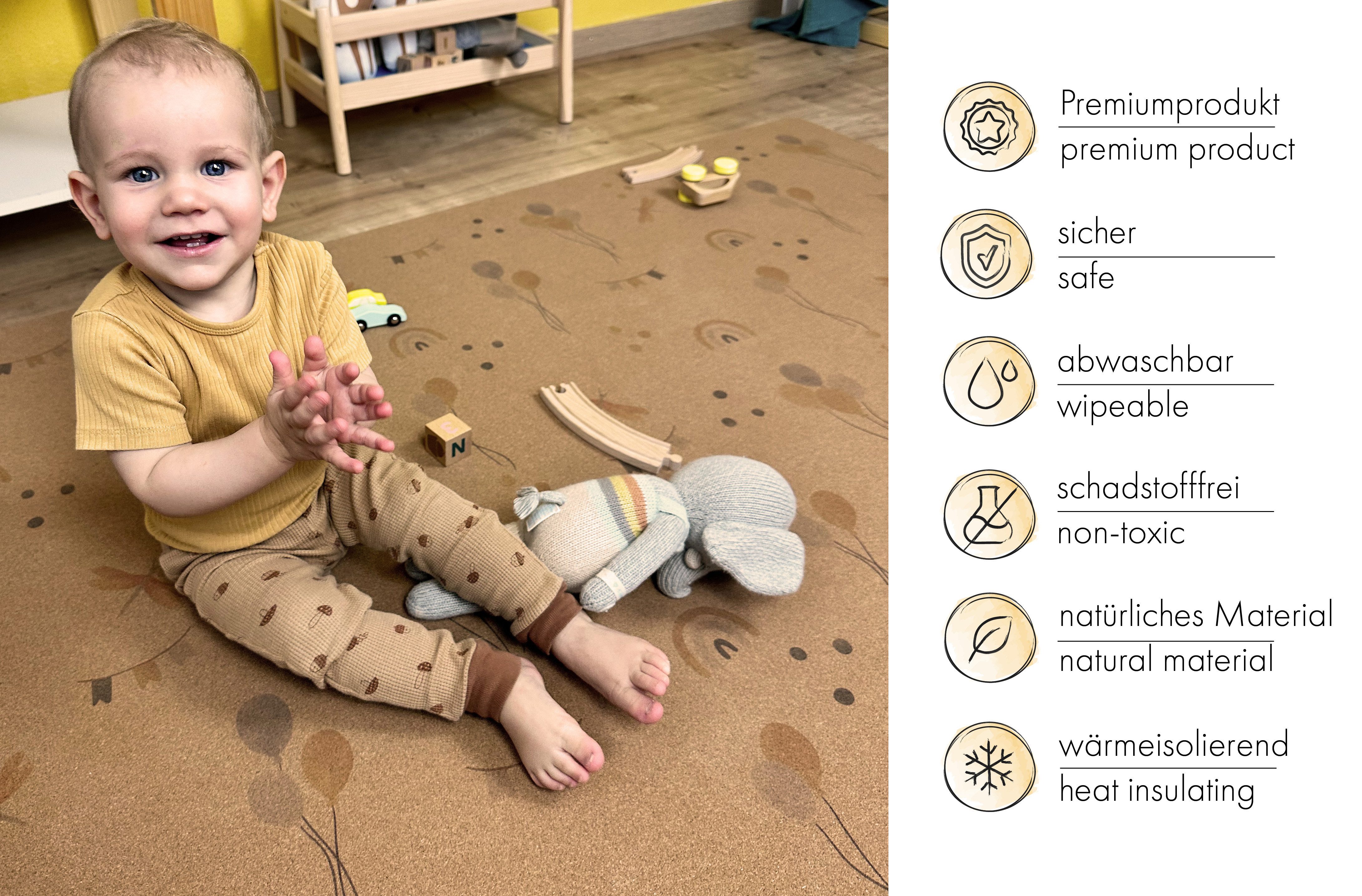 Little Lemon Kinderteppich Balloon, antiallergen günstig online kaufen