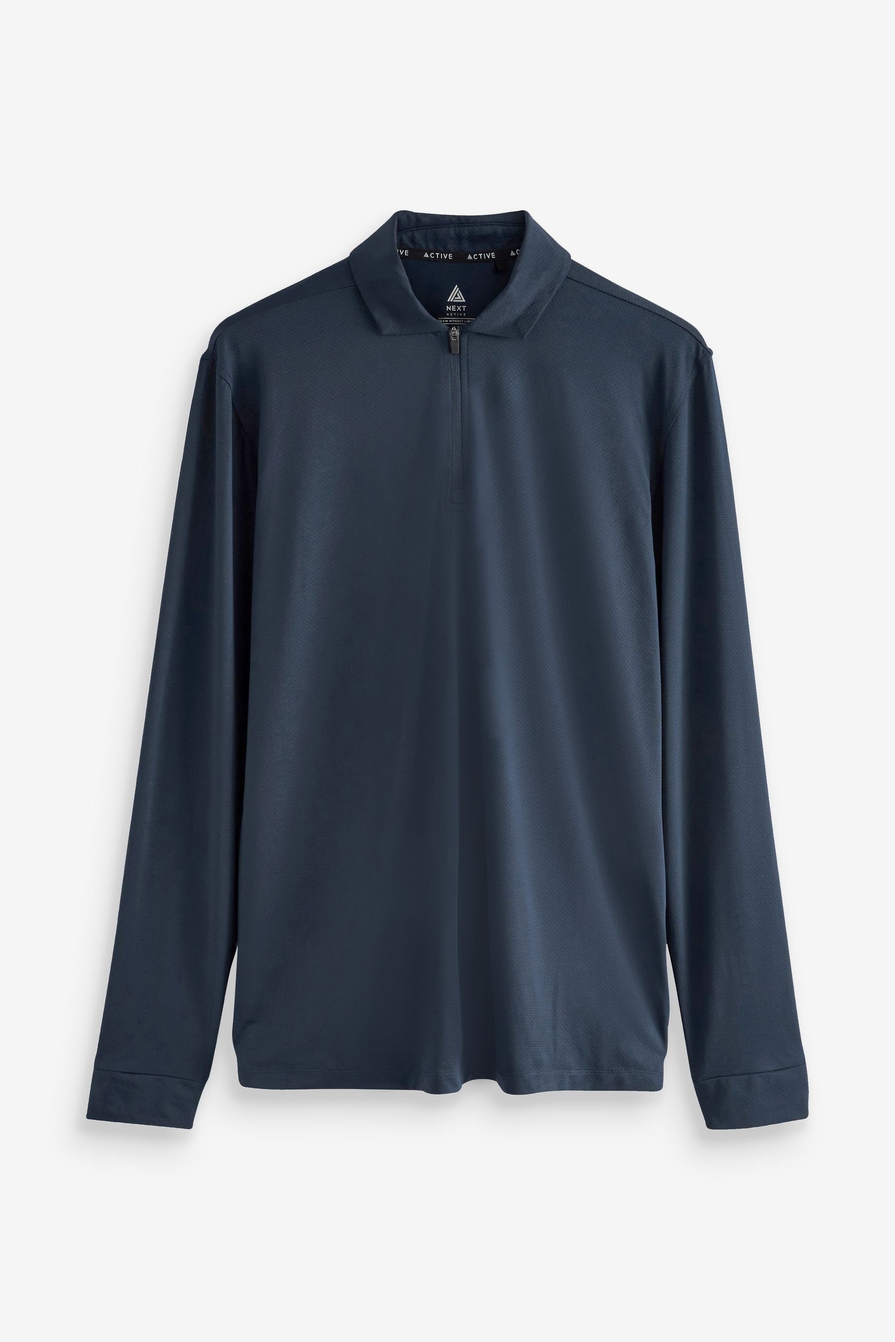 Next Poloshirt Langärmeliges Polohemd Golf (1-tlg) Navy