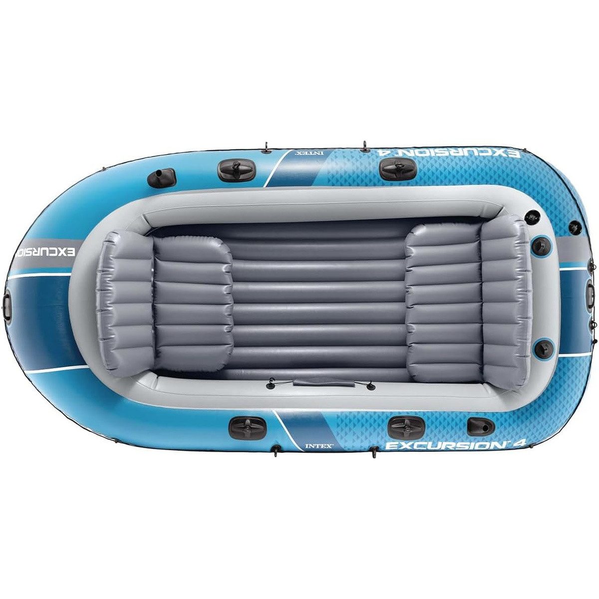 Intex Schlauchboot Excursion 4 Set + Außenbordmotor + Befestigung