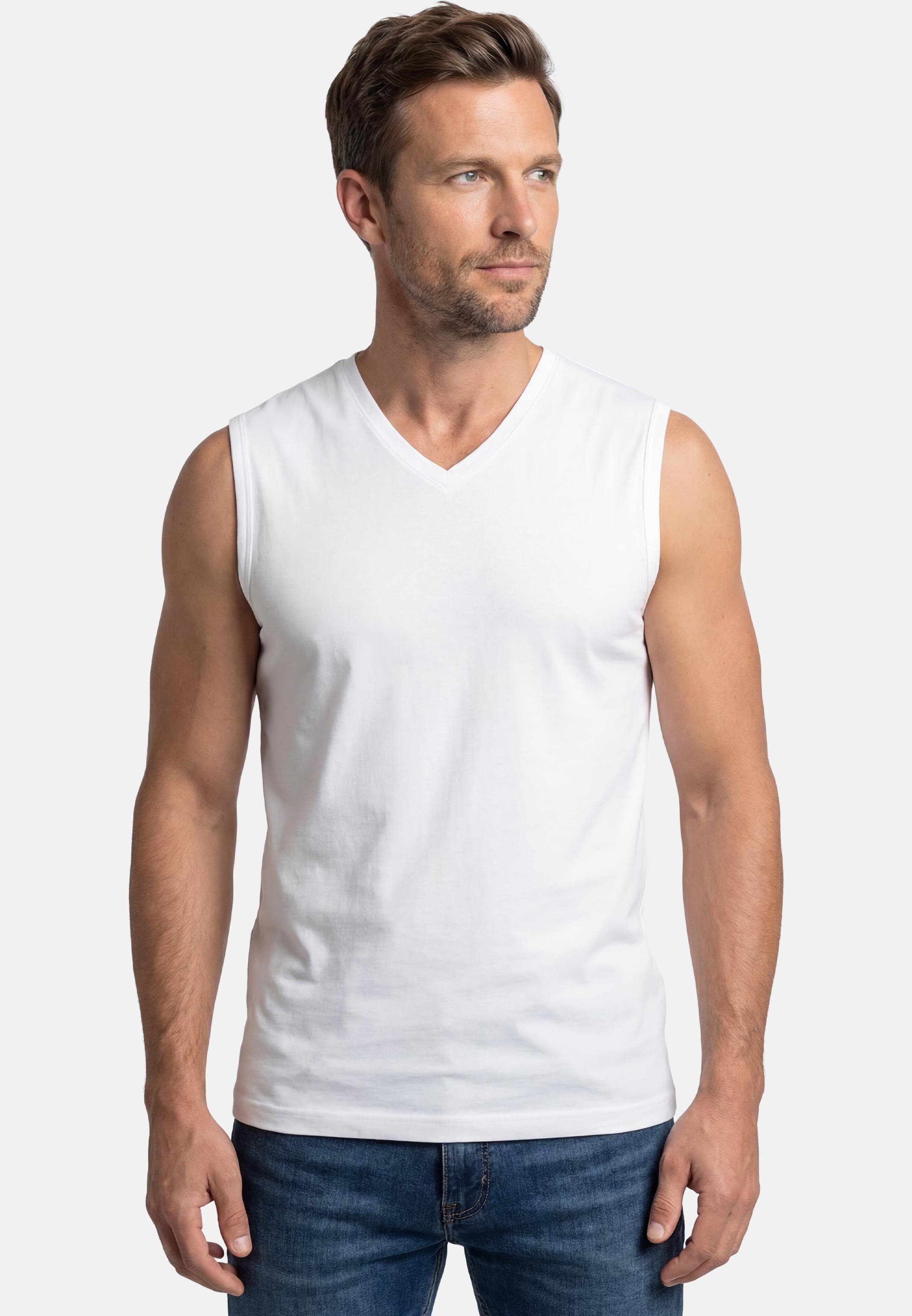 RAGMAN Unterhemd 2er Pack Basic (Spar-Set, 2-St) Unterhemd / Tanktop - Baumwolle - Atmungsaktiv