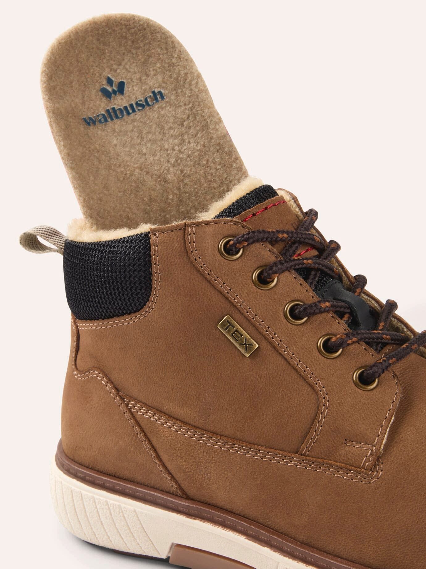 Walbusch Herren Aquastop Thermo HighTop wasserabweisender Sneaker Outdoorschuh Winterschuh mit Webpelz, wasserabweisende Membran, Reißverschluss