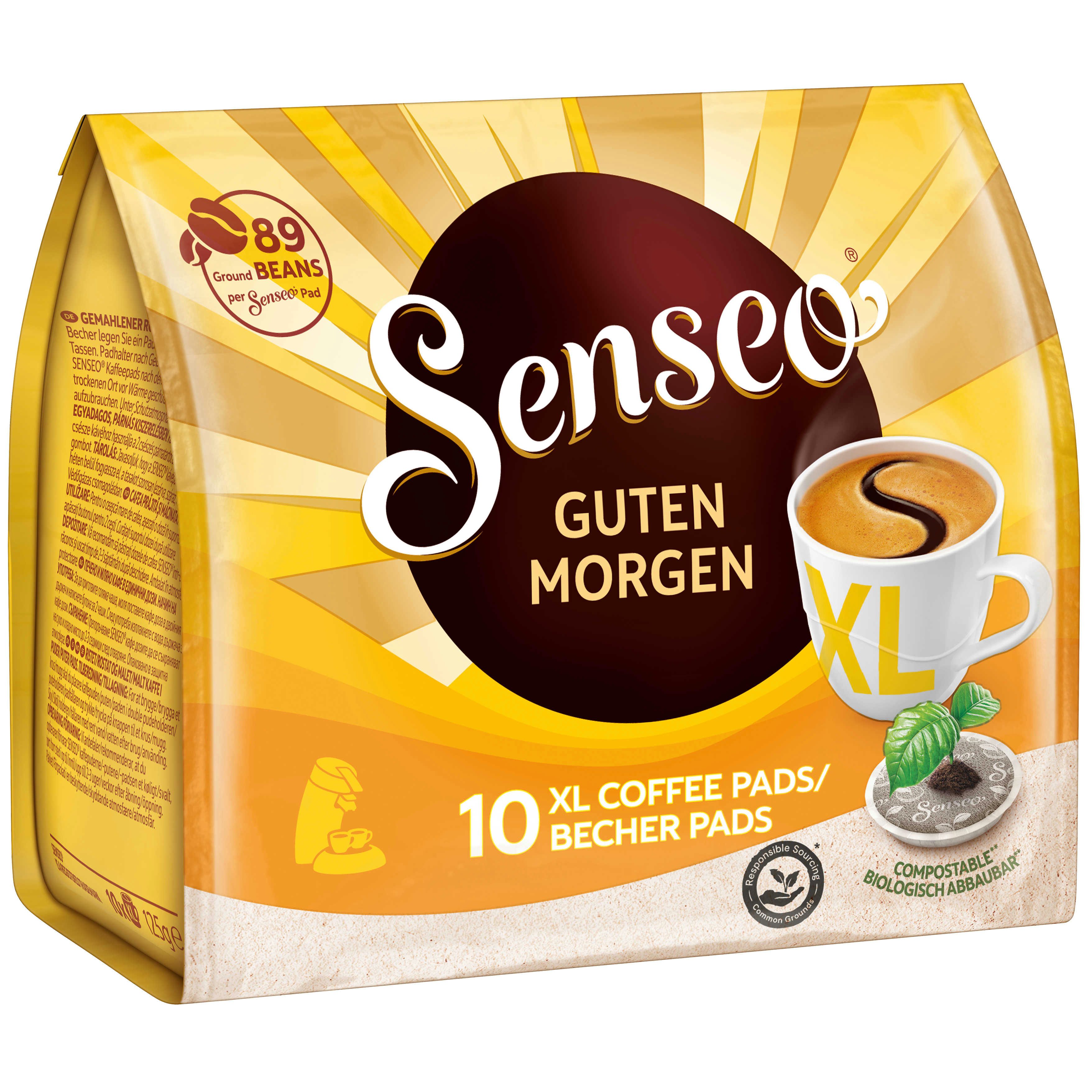 Senseo Kaffee Pads Guten Morgen XL Kaffee & Milka heiße Schokolade - 90 Getränkepads, 560 g, (Packung, 10er Pack)
