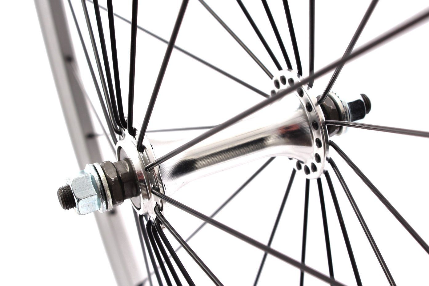 BMX Felge Laufradsatz 700c silber, 28“ KHEbikes Doppelkammer Zoll Fahrrad-Laufrad Fixie