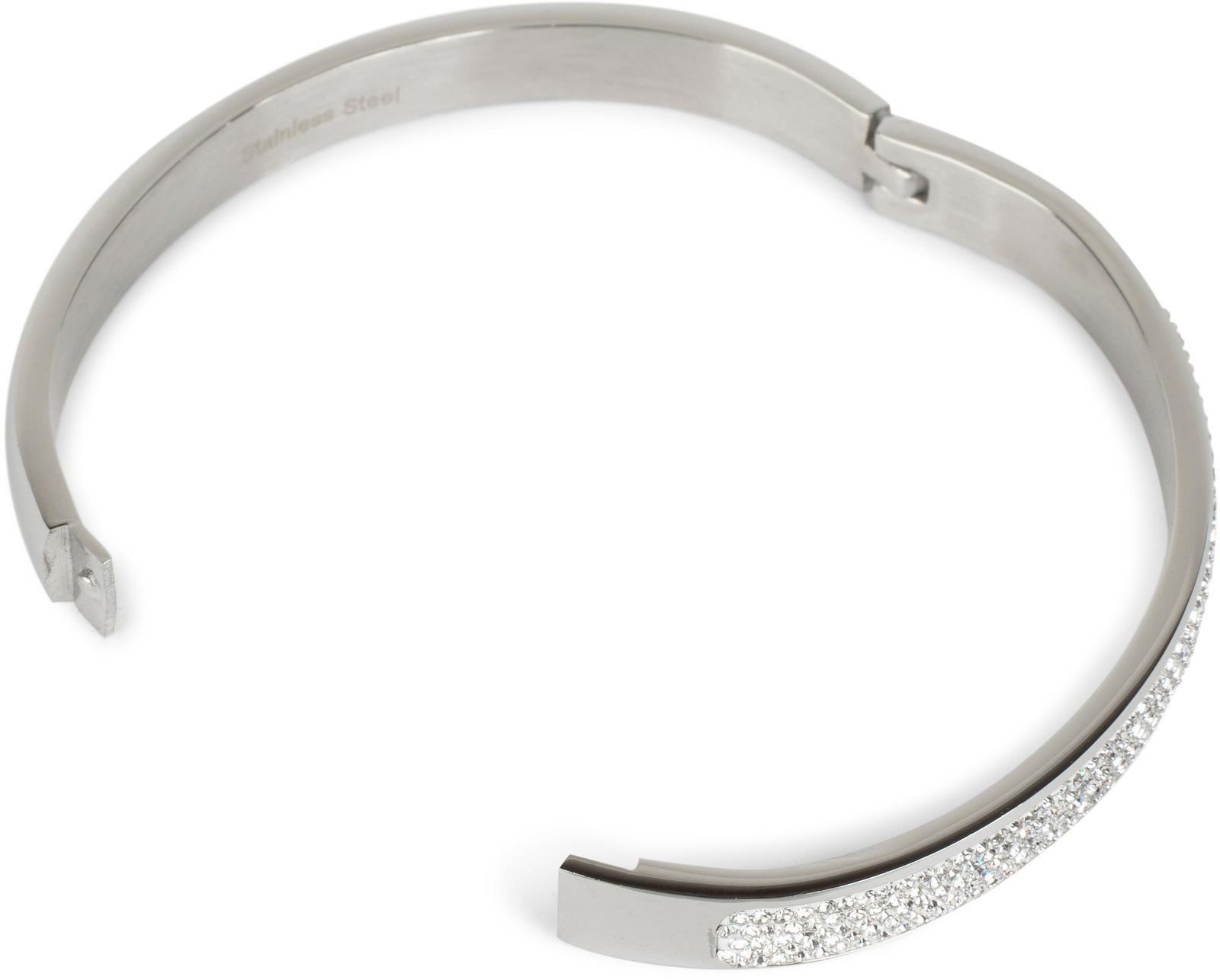 styleBREAKER Armreif Edelstahl Armreif mit Strass (1-tlg)