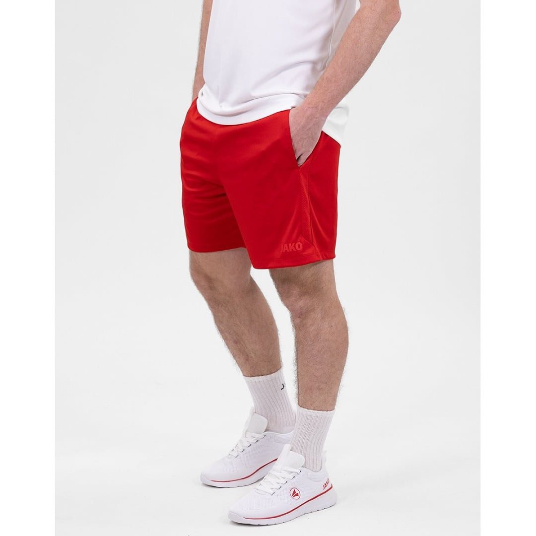 Jako Trainingshose Short Power (Polyester-Interlock, elastisch, strapazierfähig) kurz rot