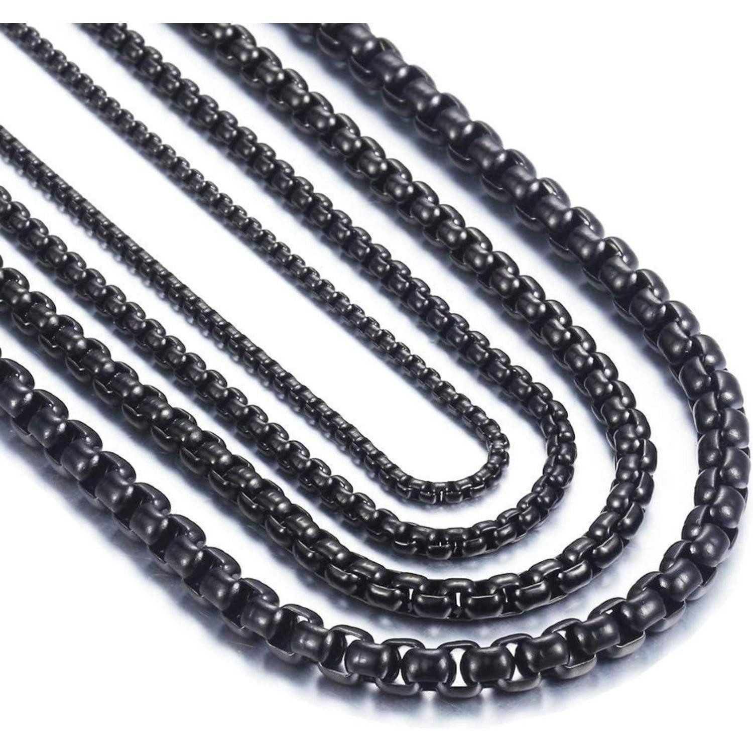 LuxusKollektion Panzerkette Halskette Herren Damen Edelstahl 45.0 Zentimeter Breite 4.0mm 1 Stücke