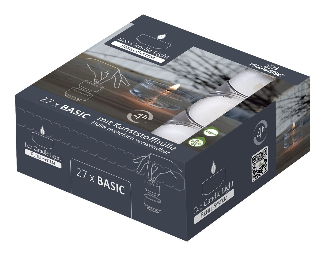 Villa Verde Teelicht Villa Verde Teelichter Basic ECL mit Hülle, 27 er günstig online kaufen