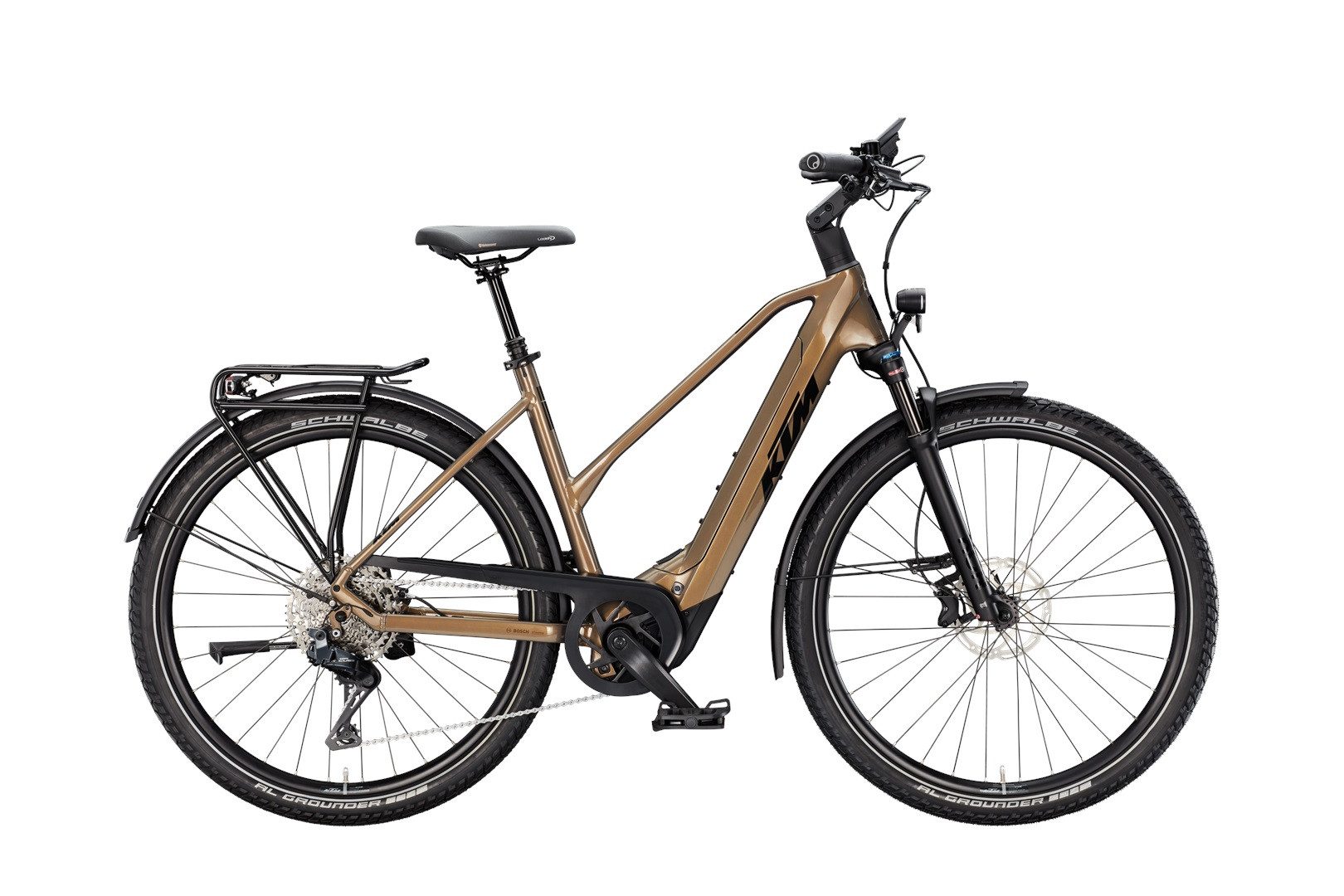 KTM E-Bike KTM Macina Gran 810 Di2 800 Wh Damen Trapez braun 2025, 11 Gang Shimano CUES Di2 U8050-11 SGS shadow, Kettenschaltung, Bosch Performance Line CX GEN5 smart System, 800 Wh