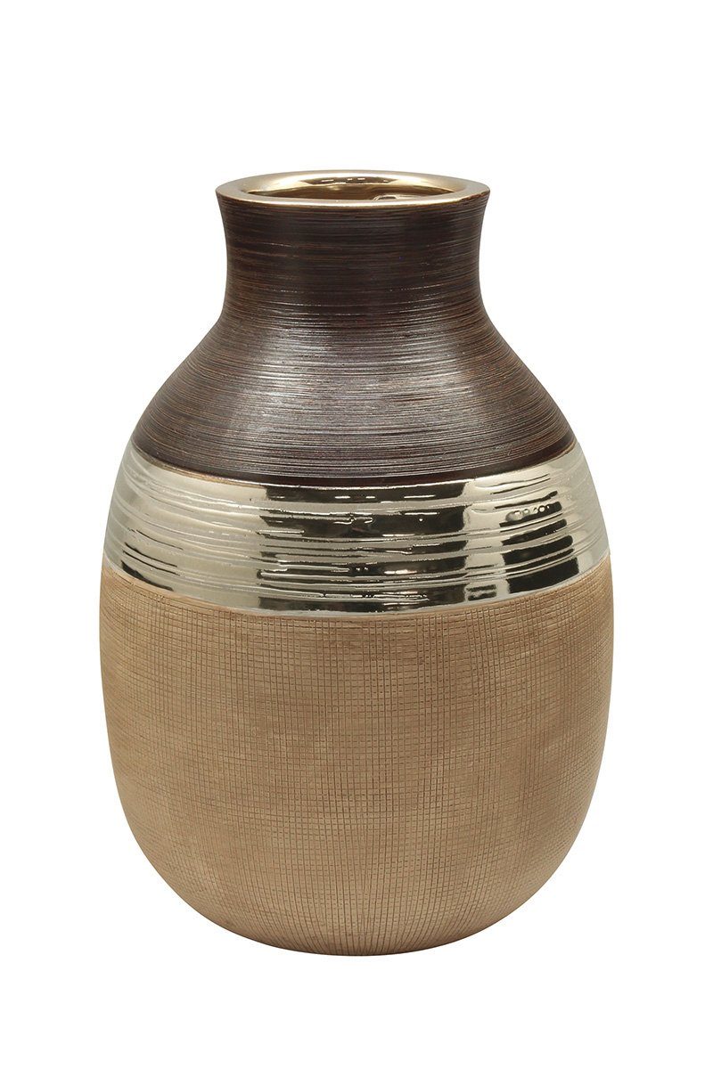 GILDE Dekovase Keramik dekorative VE Dekovase 2 19, x Dekoartikel 27,5 19 cm Flaschenvase Vase cm Vase Tischvase "Bradora" x (BxHxL)