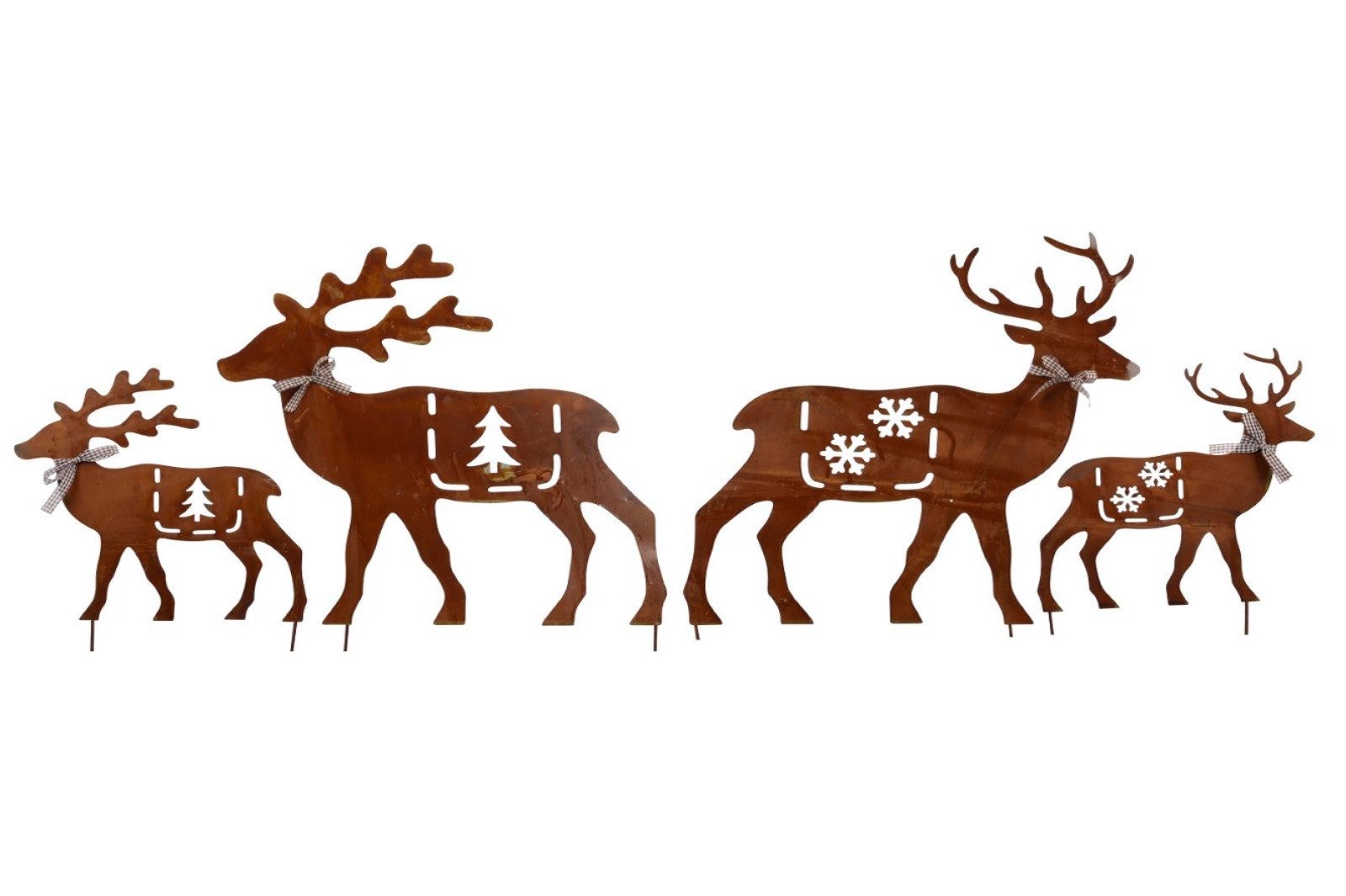 Kaemingk Gartenstecker Eisen Hirsch Stecker Rost H 56/40 cm 2 er Set günstig online kaufen