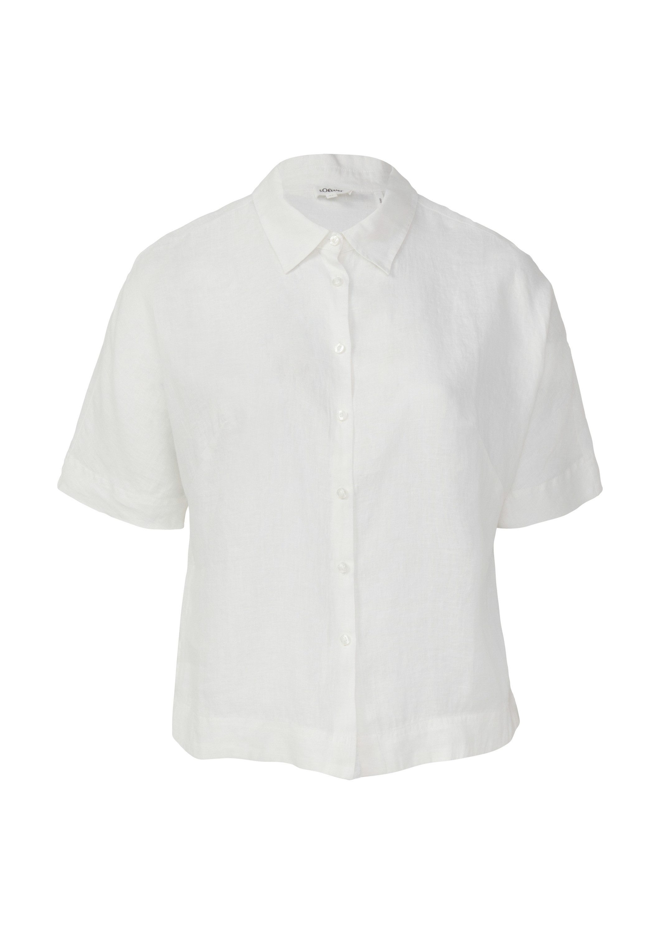 s.Oliver Kurzarmbluse Bluse Verkürzte Bluse aus günstig online kaufen