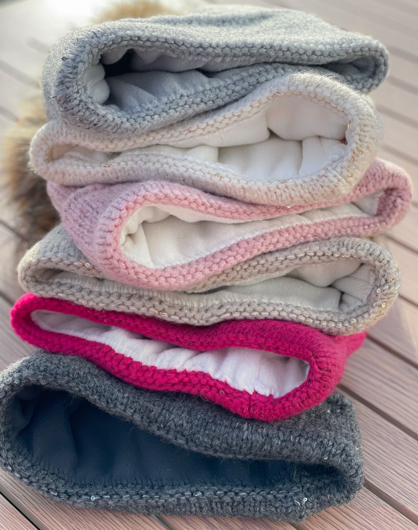 Neverless Bommelmütze Damen Strick-Mütze mit Fellbommel und Innenfutter Fle günstig online kaufen