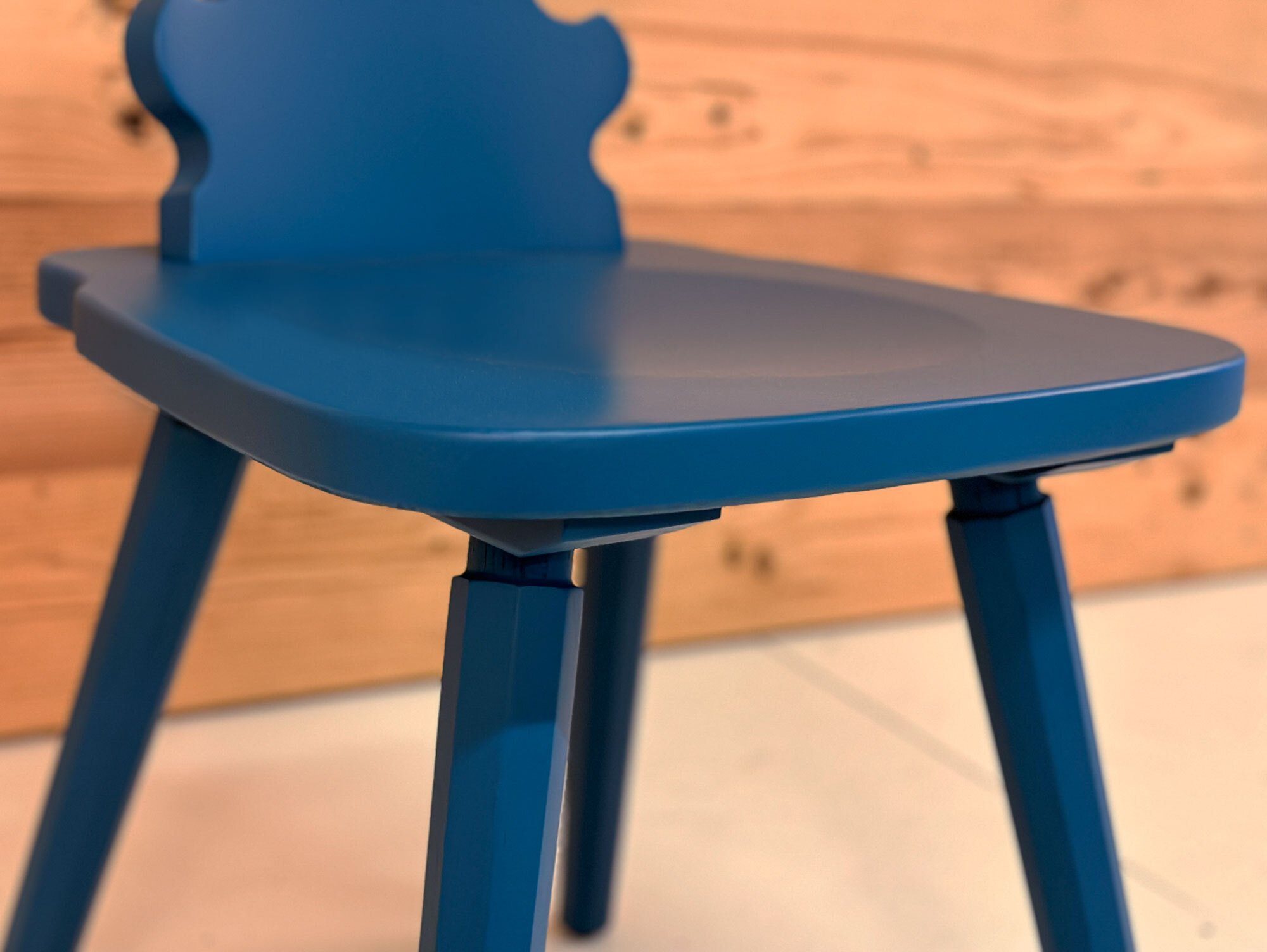 blau Fichte Massivholz, Esszimmerstuhl, Stuhl, lackiert Moebel-Eins VALERIO Material