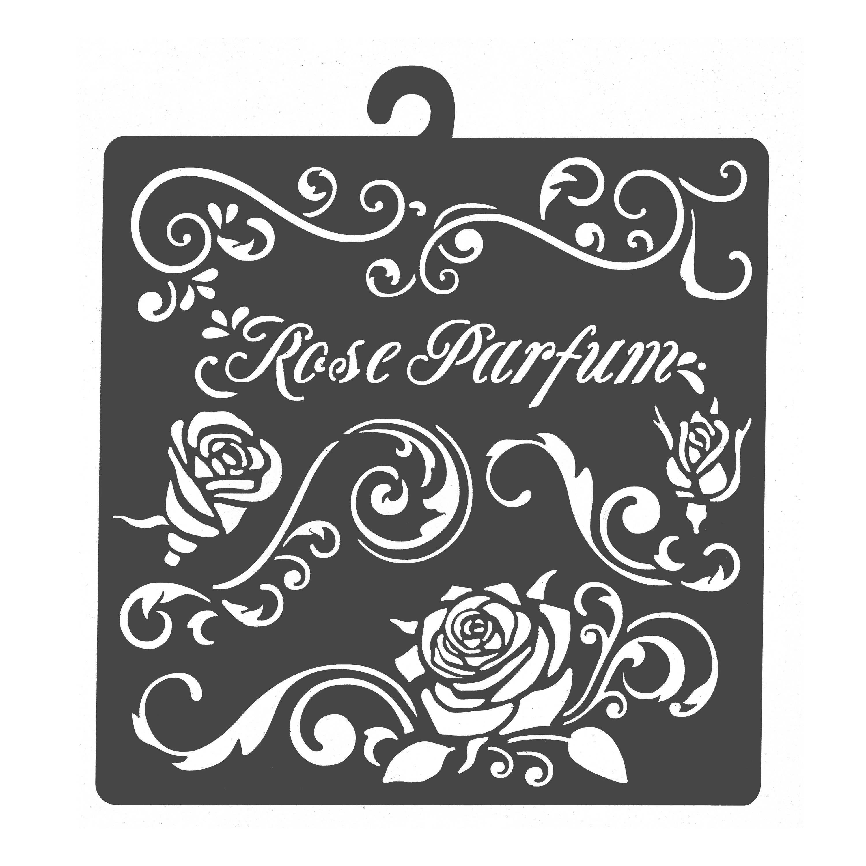 Stamperia Malschablone Rose Parfum, 18 cm x 18 cm