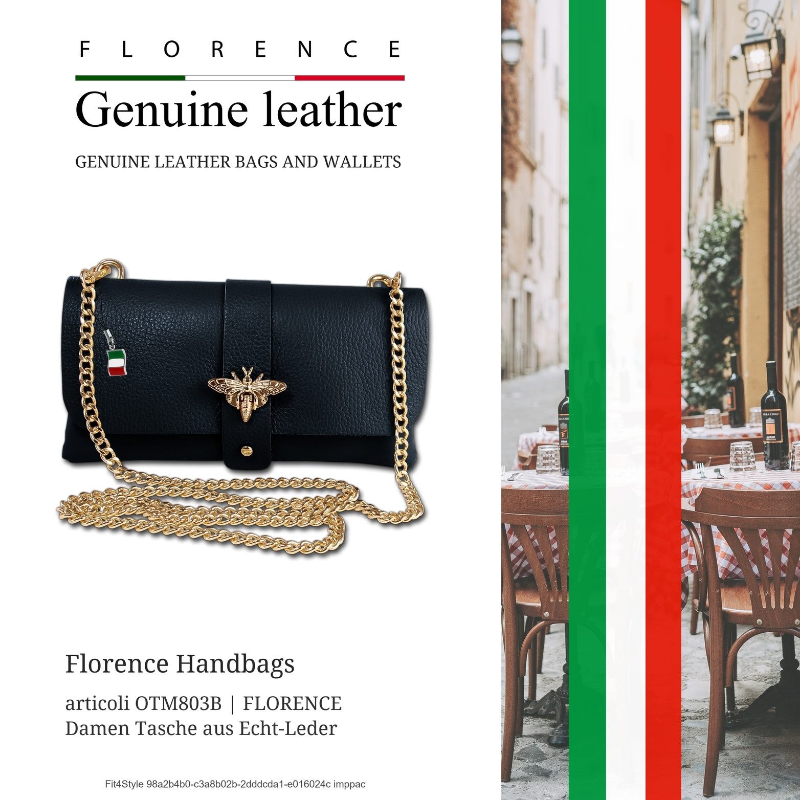 FLORENCE Clutch Florence Damen Schultertasche Clutch (Clutch, Clutch), Damen Tasche Echtes Leder taupe, beige klein 23x12x3cm