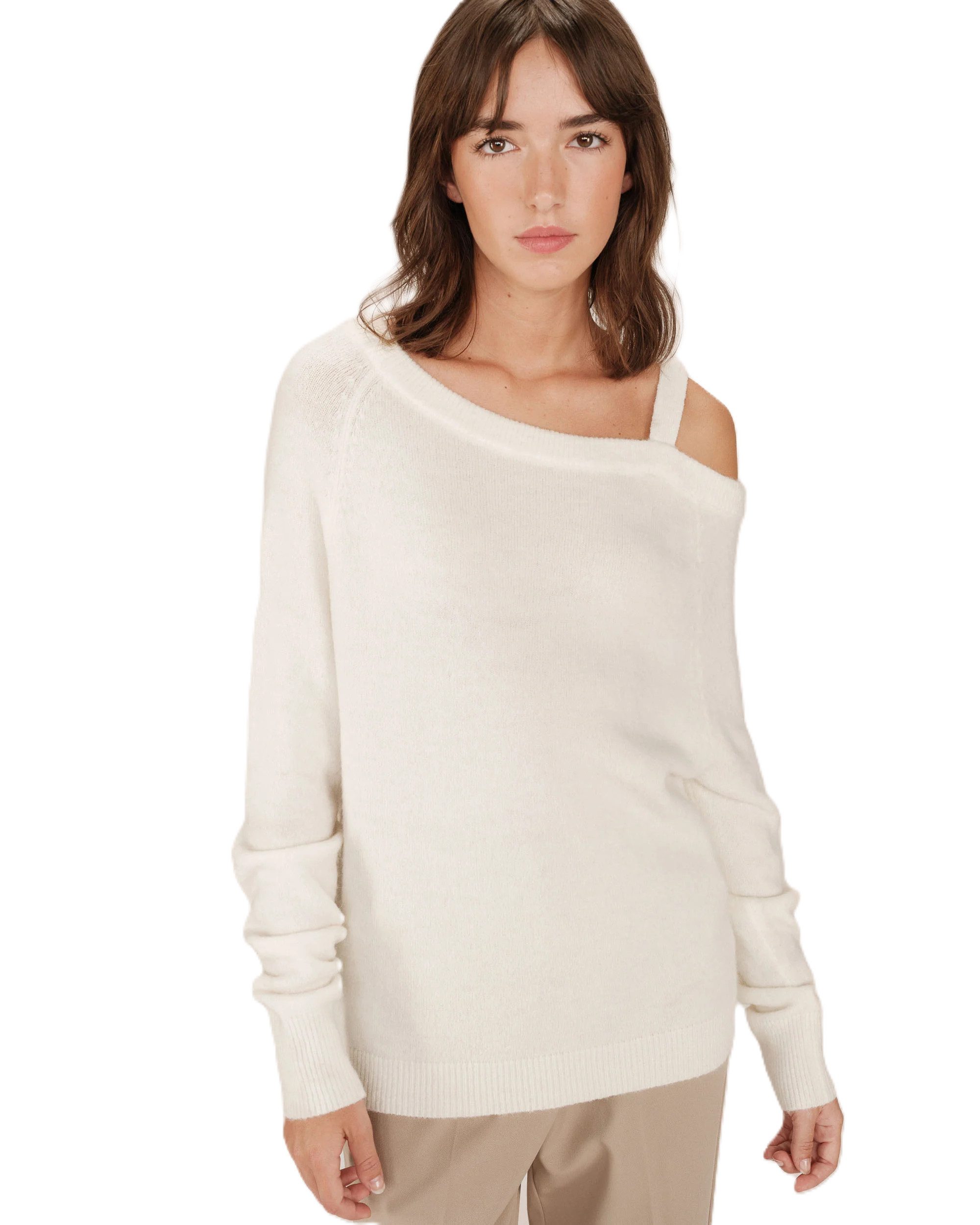 Grace & Mila Strickpullover Asymmetrical sweater SAMANTHA ? Off-Shoulder Pullover Damen