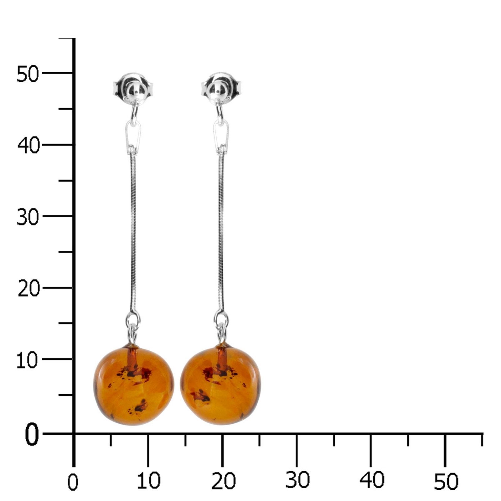 OSTSEE-SCHMUCK Paar Ohrhänger Ostsee-Schmuck Ohrhänger Klassisch 9 mm Ohrhänger Klassisch 9 mm (2-tlg)