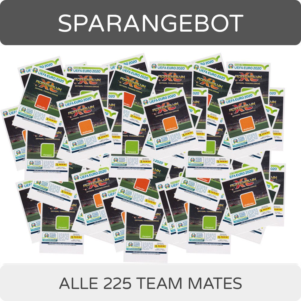 Panini Sammelkarte Panini Road to UEFA EURO 2020 Adrenalyn XL - Alle 225 Team Mates